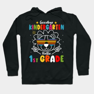 Goodbye kindergarten Graduation 2024 Hello 1st Grande Lion Hoodie